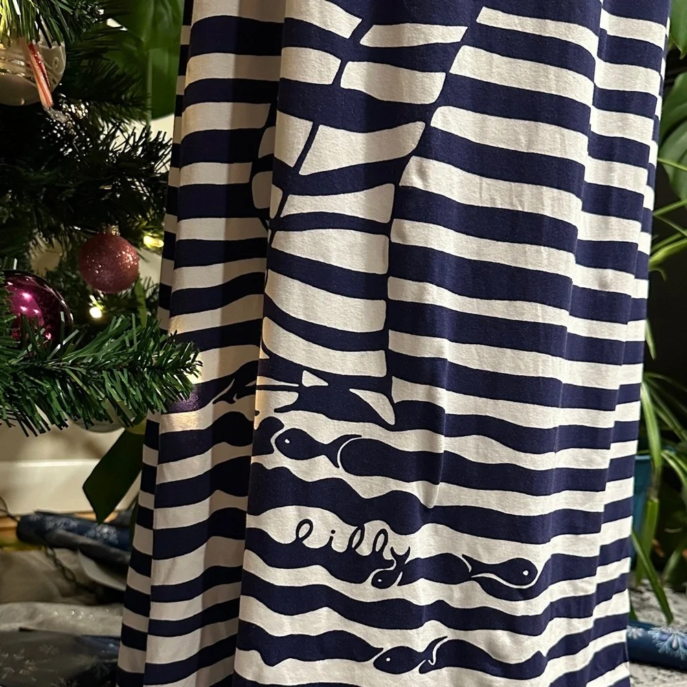 *LILLY PULITZER* Navy x White Striped Sleeveless Emmett Maxi Dress NWT Size S - Picture 6 of 14